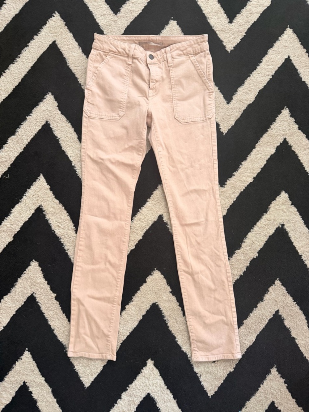 Vince Hollie Women’s Slim Straight Jeans — Light Blush Peach Beige
